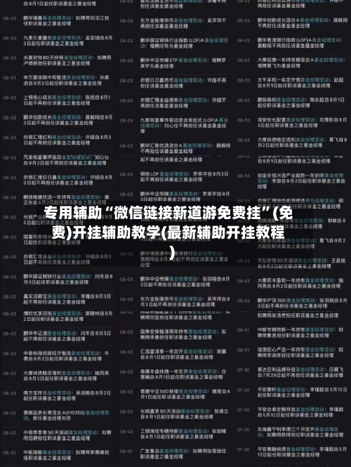 专用辅助“微信链接新道游免费挂	”(免费)开挂辅助教学(最新辅助开挂教程)-第2张图片