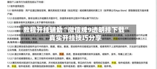 教程开挂辅助“微信牌9透明挂下载”真实开挂技巧分享-第3张图片