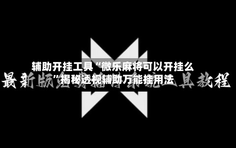 辅助开挂工具“微乐麻将可以开挂么”揭秘透视辅助万能挂用法-第3张图片