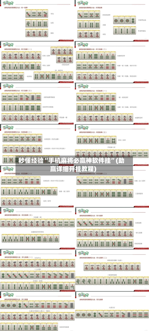 秒懂经验“手机麻将必赢神软件挂	”(助赢详细开挂教程)-第2张图片