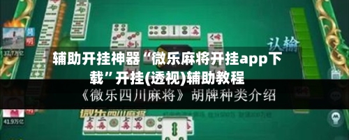 辅助开挂神器“微乐麻将开挂app下载	”开挂(透视)辅助教程-第3张图片