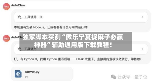 独家脚本实测“微乐宁夏捉麻子必赢神器”辅助通用版下载教程！-第2张图片