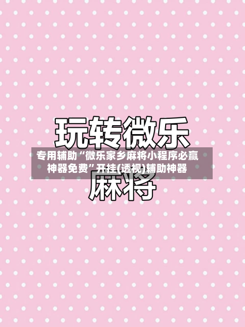 专用辅助“微乐家乡麻将小程序必赢神器免费”开挂(透视)辅助神器-第3张图片