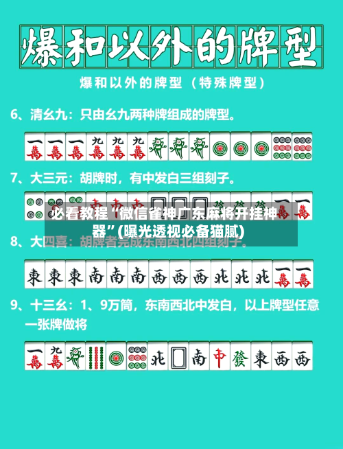 必看教程“微信雀神广东麻将开挂神器”(曝光透视必备猫腻)-第3张图片