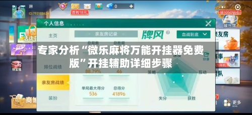 专家分析“微乐麻将万能开挂器免费版”开挂辅助详细步骤-第2张图片