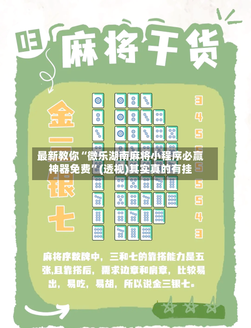 最新教你“微乐湖南麻将小程序必赢神器免费	”(透视)其实真的有挂-第2张图片