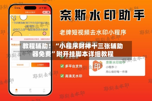 教程辅助！“小程序财神十三张辅助器免费”附开挂脚本详细教程-第3张图片