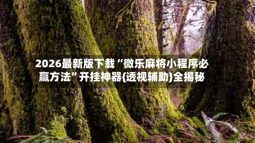 2026最新版下载“微乐麻将小程序必赢方法	”开挂神器{透视辅助}全揭秘-第2张图片