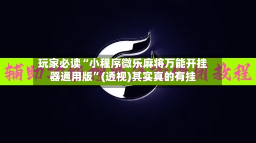 玩家必读“小程序微乐麻将万能开挂器通用版”(透视)其实真的有挂-第2张图片