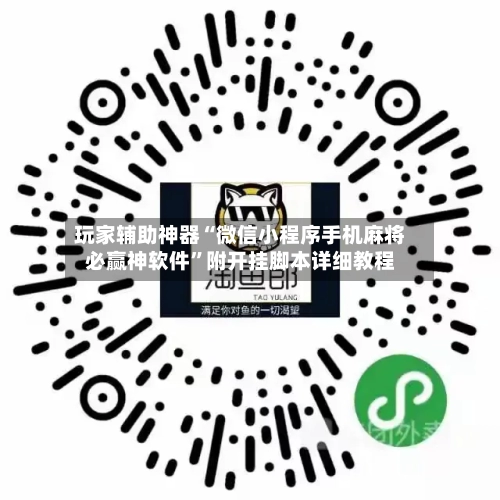 玩家辅助神器“微信小程序手机麻将必赢神软件”附开挂脚本详细教程-第2张图片