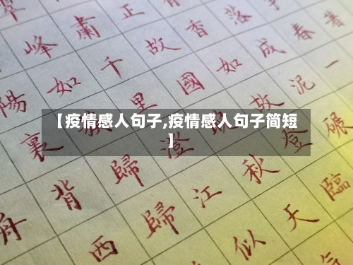 【疫情感人句子,疫情感人句子简短】-第2张图片