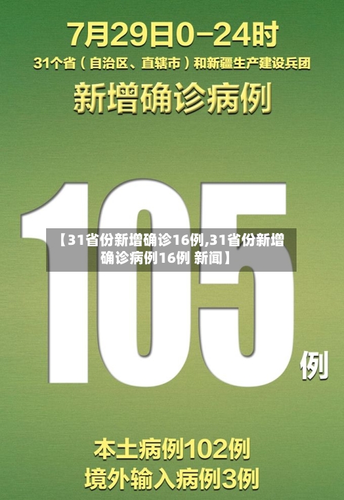 【31省份新增确诊16例,31省份新增确诊病例16例 新闻】