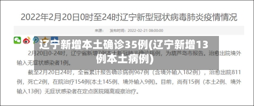 辽宁新增本土确诊35例(辽宁新增13例本土病例)