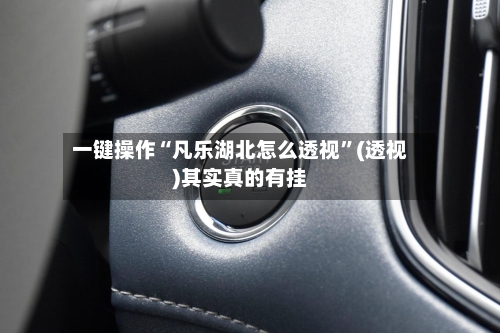 一键操作“凡乐湖北怎么透视”(透视)其实真的有挂