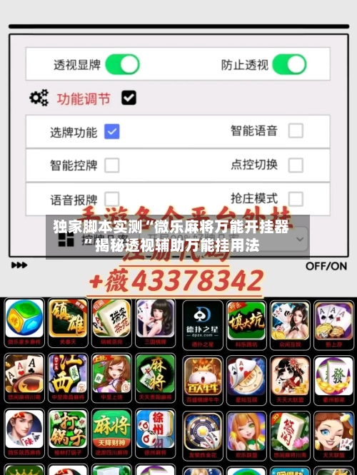 独家脚本实测“微乐麻将万能开挂器”揭秘透视辅助万能挂用法-第2张图片