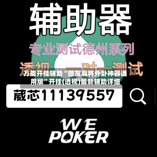 万能开挂辅助“微友麻将外卦神器通用版”开挂(透视)最新辅助详细-第2张图片