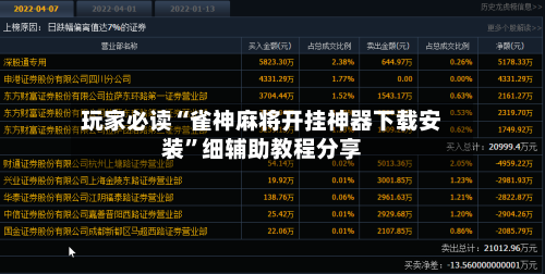 玩家必读“雀神麻将开挂神器下载安装	”细辅助教程分享-第2张图片