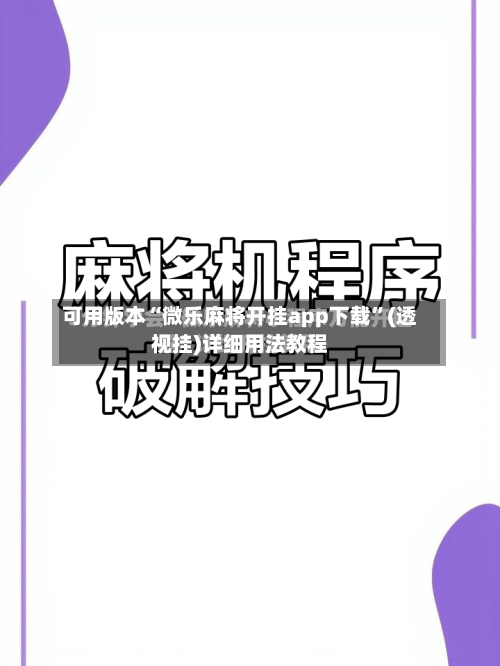 可用版本“微乐麻将开挂app下载”(透视挂)详细用法教程-第3张图片