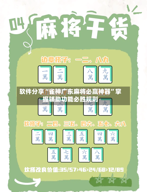 软件分享“雀神广东麻将必赢神器”掌握辅助功能必胜规则-第2张图片