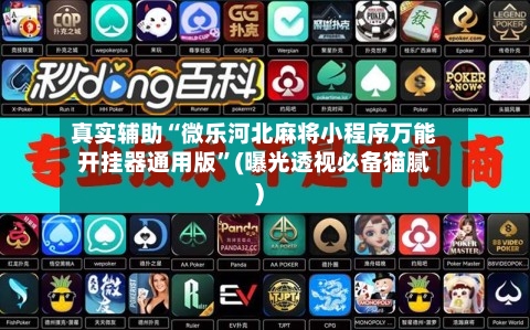 真实辅助“微乐河北麻将小程序万能开挂器通用版	”(曝光透视必备猫腻)-第3张图片