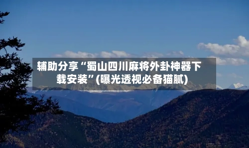 辅助分享“蜀山四川麻将外卦神器下载安装”(曝光透视必备猫腻)-第2张图片