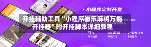 开挂辅助工具“小程序微乐麻将万能开挂器”附开挂脚本详细教程-第3张图片