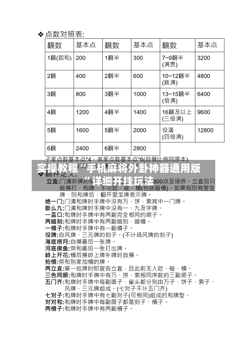 实操教程“手机麻将外卦神器通用版”详细开挂玩法-第2张图片