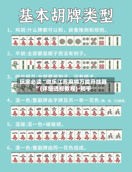 玩家必读“微乐江苏麻将万能开挂器”(详细透视教程)-知乎