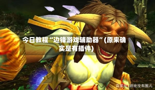 今日教程“边锋游戏辅助器	”(原来确实是有插件)-第2张图片