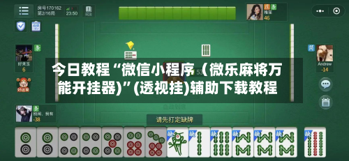 今日教程“微信小程序（微乐麻将万能开挂器)”(透视挂)辅助下载教程-第3张图片