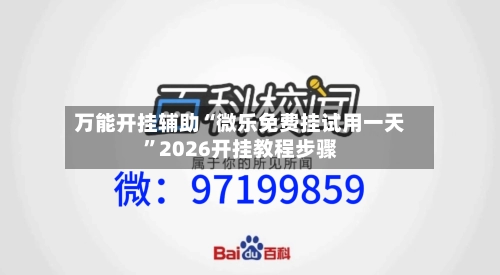 万能开挂辅助“微乐免费挂试用一天”2026开挂教程步骤-第3张图片