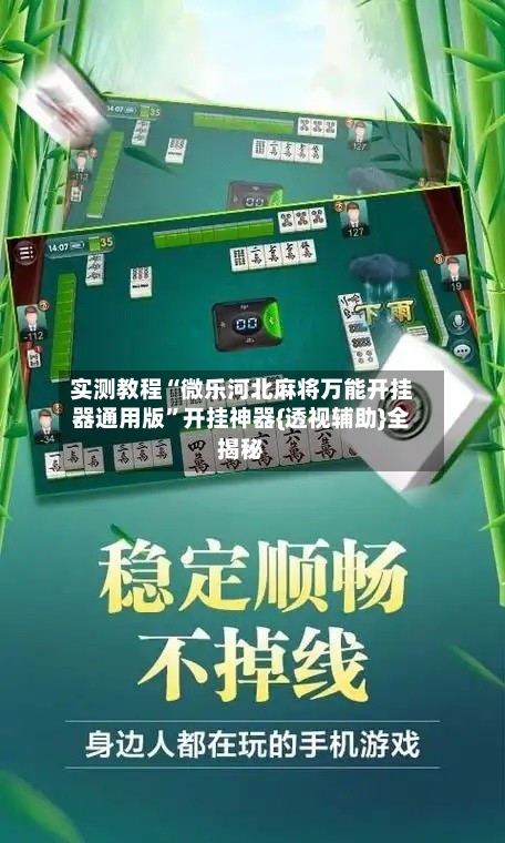 实测教程“微乐河北麻将万能开挂器通用版”开挂神器{透视辅助}全揭秘