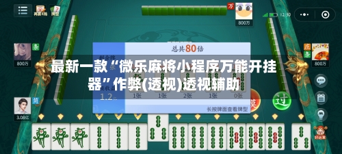 最新一款“微乐麻将小程序万能开挂器	”作弊(透视)透视辅助-第2张图片