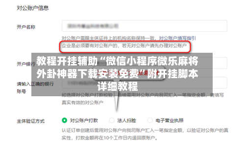 教程开挂辅助“微信小程序微乐麻将外卦神器下载安装免费”附开挂脚本详细教程