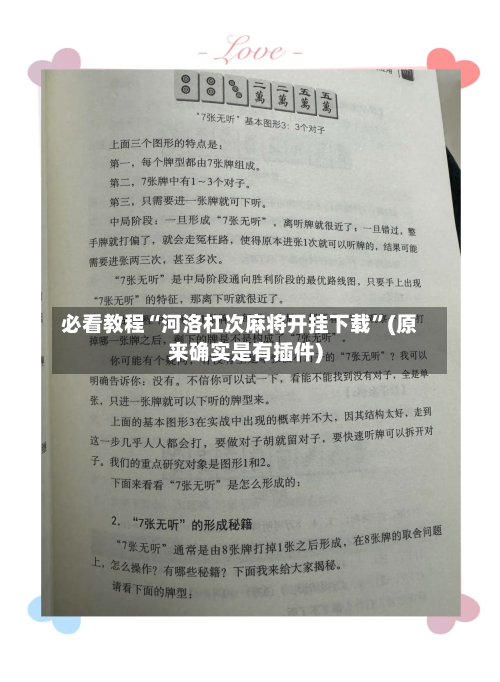 必看教程“河洛杠次麻将开挂下载”(原来确实是有插件)-第3张图片