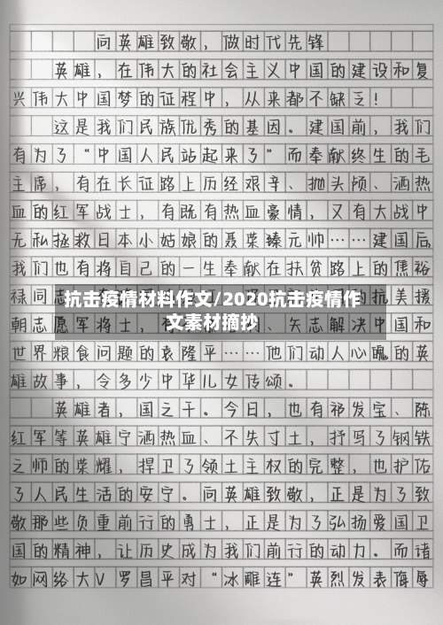抗击疫情材料作文/2020抗击疫情作文素材摘抄-第2张图片