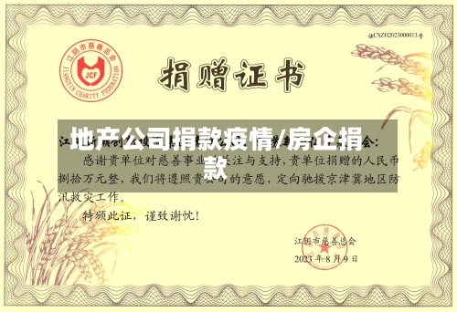 地产公司捐款疫情/房企捐款