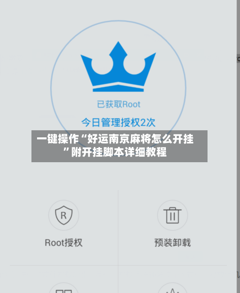 一键操作“好运南京麻将怎么开挂”附开挂脚本详细教程-第2张图片
