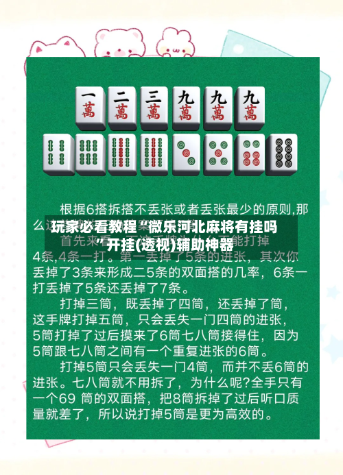 玩家必看教程“微乐河北麻将有挂吗”开挂(透视)辅助神器-第3张图片