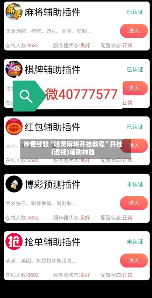 秒懂经验“哈灵麻将开挂教程”开挂(透视)辅助神器