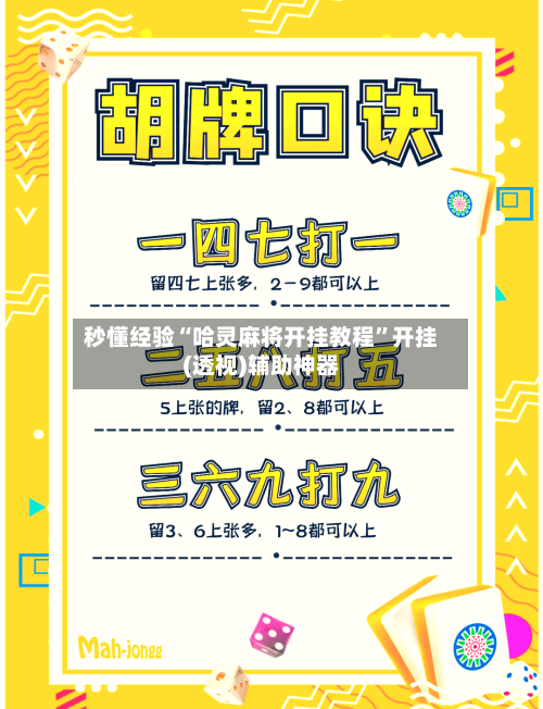 秒懂经验“哈灵麻将开挂教程”开挂(透视)辅助神器-第3张图片