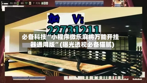 必备科技“小程序微乐麻将万能开挂器通用版”(曝光透视必备猫腻)-第2张图片