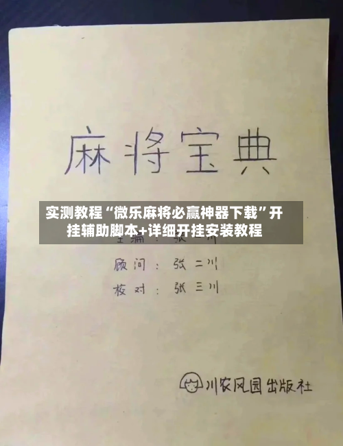 实测教程“微乐麻将必赢神器下载”开挂辅助脚本+详细开挂安装教程-第3张图片
