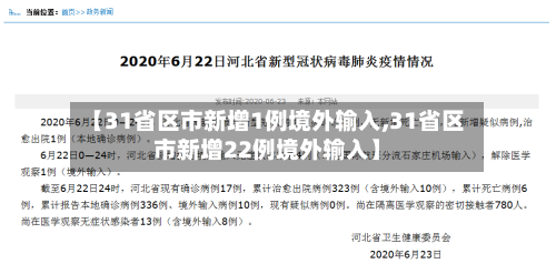 【31省区市新增1例境外输入,31省区市新增22例境外输入】-第3张图片