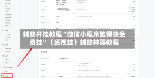 辅助开挂教程“微信小程序跑得快免费挂”（透视挂）辅助神器教程-第3张图片
