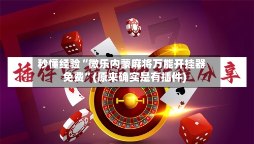 秒懂经验“微乐内蒙麻将万能开挂器免费	”(原来确实是有插件)-第2张图片
