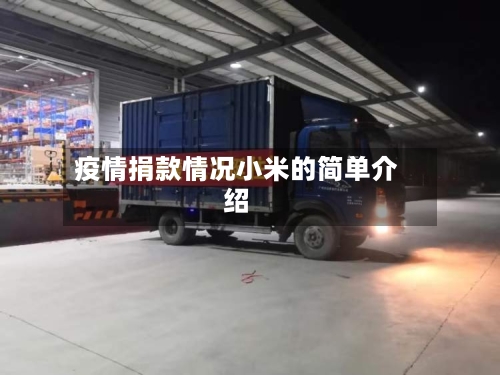 疫情捐款情况小米的简单介绍