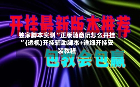 独家脚本实测“正版随意玩怎么开挂”(透视)开挂辅助脚本+详细开挂安装教程