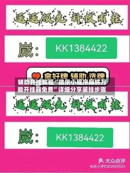 辅助开挂教程“微乐小程序麻将万能开挂器免费”详细分享装挂步骤-第2张图片