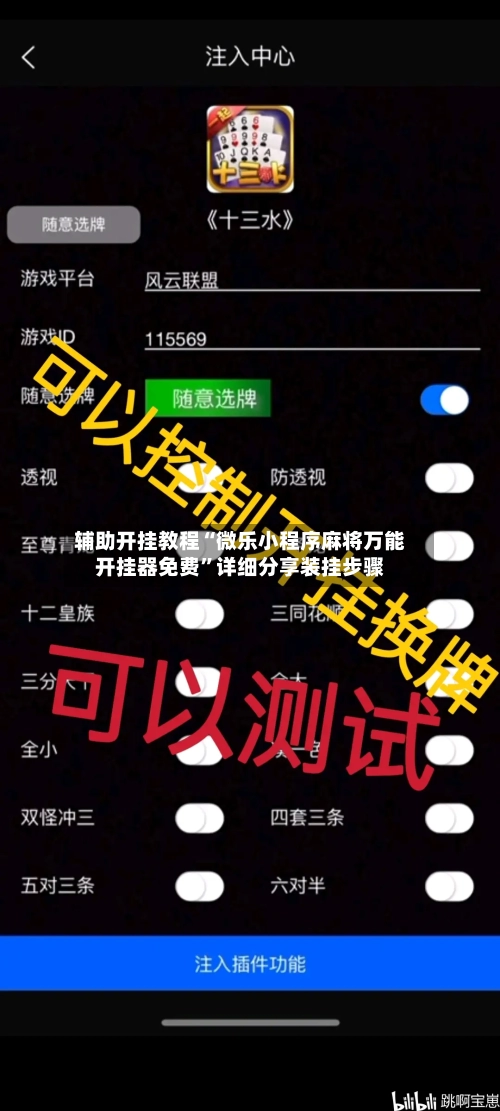 辅助开挂教程“微乐小程序麻将万能开挂器免费”详细分享装挂步骤